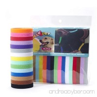 All4pet 15pcs/set Soft Fabric Velcro Puppy Collars Puppy ID Collars Puppy ID Bands Adjustable - B01DJCDYCQ