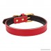 AOLOVE Basic Classic Padded Leather Pet Collars for Cats Puppy Small Medium Dogs - B01B9MR348