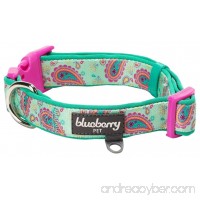 Blueberry Pet 7 Patterns Soft & Comfortable Paisley Flower Print Padded Dog Collar  4 Patterns Handmade Detachable Bow Tie Collar or One Bowtie Set  Matching Leash & Harness Available Separately - B01827CQF4