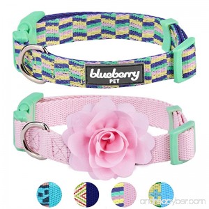 Blueberry Pet Pack of 1 The Most Coveted Metallic Thread Dog Collar or Pack of 2 Mix Match Designer Dog Collars - B01M9C172L
