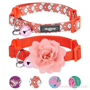 Blueberry Pet The Power of All in One Adjustable Breakaway Cat Collar with Bell & Flower - B01M4G1OEH