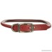 Coastal Pet Products Circle T Oak Tanned Leather Round Dog Collar 3/4 x 20 Red - B005F5C0HQ