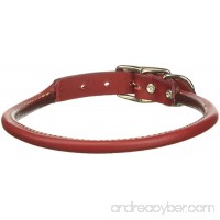 Coastal Pet Products Circle T Oak Tanned Leather Round Dog Collar  3/4" x 20"  Red - B005F5C0HQ