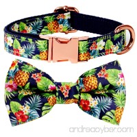 Csspet Summer Pineapple Dog Bow Tie Collar  Handmade Dog Bow Necklace for Pet Boy Girl Dog - B07CNXLNJN