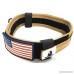 DOG COLLAR WITH CONTROL HANDLE MILITARY STYLE METAL QUICK RELEASE TACTICAL BUCKLE HEAVY DUTY 2 WIDTH NYLON WITH USA FLAG GREAT FOR HANDLING AND TRAINING LARGE CANINE MALE OR FEMALE K9 - B07B8ZMVL6