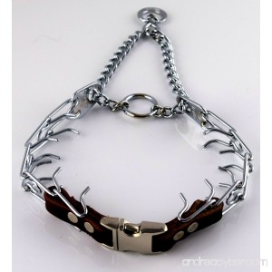 Herm Sprenger Chrome Prong Collar with Pawmark Quick-Snap Buckle - B01CB25GT4