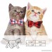 KUDES 2 Pack/Set Cat Collar Breakaway with Bell and Bow Tie for Kitty and Some Puppies Adjustable from 7.8-10.5 Inch - B07DSFWHR4