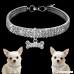 Necklace for Small Dog Girl Wakeu Rhinestone Bling Collars with Bone Pendant - B07D3KHQ2W