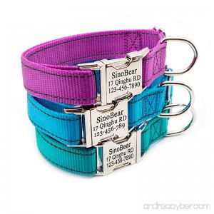 Personalized Dog Collar Reflective Custom Dog Collar with Name Phone Number Adjustable Size (S M L) - B07D3QJFCH id=ASIN