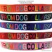 Personalized Dog Collars Custom Embroidered with Pet Name & Number. Available in Soft Leather w/Rounded Edges for Comfort Fit or Woven Nylon w/Snap Closure Buckle. Great Alternative to Pet ID Tags. - B0075XVOYQ id=ASIN