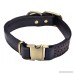 Sindello Genuine Leather Pet Dog Collar Durable and Comfortable Adjustable S M L Black Brown - B072M4MPVS