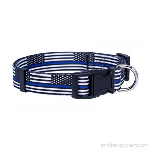 Thin Blue Line Flag Dog Collar - B074MLSZ3R