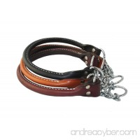 Auburn Leathercrafters Rolled Leather Martingale Dog Collar - Black - B00MD8048U
