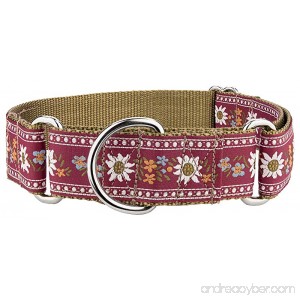Country Brook Design 1 1/2 Red Queen Of The Alps Woven Ribbon Martingale Collar - B01GICYNMY