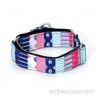 Handmade Personalized Fabric Super Strong Durable Reef Dog Collar Martingale Collar for Large dog (M: Width 2.5 cm fits neck size 26cm ~ 38cm) - B076X3B58H