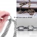 JJYPet Stainless Steel Double Chain Dog Chain Collar for Large Dog 2.5 mm Link 24 Inch - B0788MMSTW