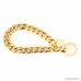Lansian 13mm/15mm Gold Tone Stainless Steel Dog Collar Pet Dog Choke Chain Dog Necklace 12-34 inch - B07C1NDKVD