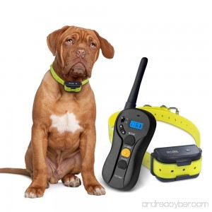 Remote Controlled Dog Training Collar Rechargeable and Waterproof 660yd Blind Operation with Tone Vibration Shock Electronic Collar - Fit for All Size Dogs (10Lbs - 100Lbs) - B071Z9NDK5