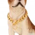 Strong 13/15/19mm Gold Plated Stainless Steel NK Chain Dog Collar Choker Necklace 12-36inch - B076Q1C3WG