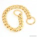 Strong 13/15/19mm Gold Plated Stainless Steel NK Chain Dog Collar Choker Necklace 12-36inch - B076Q1C3WG