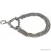 Triple Chain Heavy Duty Semi Choke Martingale Dog Collar 3mm Link Chrome 6 Sizes - B01A035U88
