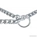 Vcalabashor Chain Dog Collar / Choke Training Slip Collar / Chormed Steel Command Obedience Collar / Silver - B06XGC1J2P