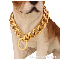 W&W Lifetime Custom Ultra Strong 19MM Slip Chain Dog Collar - For Pit Bull Mastiff Bulldog Big Breeds - B01NC1WP0G