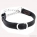 Wellbro Martingale Leather Dog Collar Adjustable Dog Training Collar With Heavy-duty Stainless Steel Choke Chain For Better Control of Pets - B01AXOUNCC