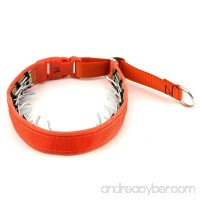 1 wide Keeper Collar Hidden Prong with snap - Orange - B071W9RX84