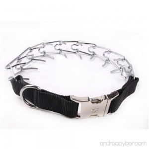 Pet Prong Collar Training Metal Gear with Quick Release Snap Buckle Pinch Collar for Medium Large Dogs - B07FXBWY88