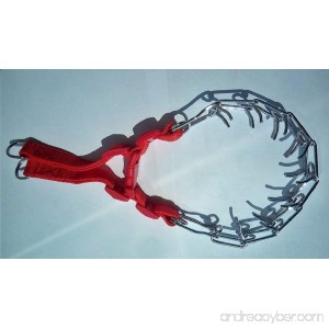 Prong Dog Collar 60 cm(24 in) Adjustable Quick Clasp Training Stop Pulling Chrome steel (Red) - B074399CV8