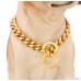 Strong Stainless Steel Curb Cuban Chain Metal Choke Collar Dog Training Collars Necklace Pet Neck Rope (17mm Wide) - B073F2YWV5