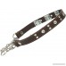 Training Genuine Leather Pinch Martingale Dog Collar Studded 4mm Link Brown 3 Sizes - B017ZVBID4