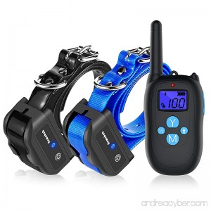 ALTMAN 2 Dog Training Collar 1000ft Remote Rechargeable and 100% Waterproof Shock Collars with Beep/Vibration/Electric Shock for All Dogs - B079K74VRL