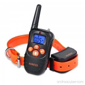 AVANTEK Dog Training Collar with Beep and Vibration Rechargeable Remote Waterproof Electronic Electric E-collar with LCD Backlight - B078CR2CX1