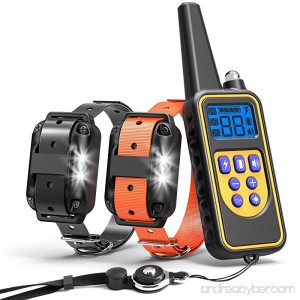Cambond Shock Collar for Dogs Waterproof Dog Training Collar with Remote 2600ft Control Range Rechargeable Dog Shock Collar with 4 Training Modes Light Shock Vibration Beep for Medium and Large Dogs - B07F35SC9M