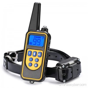 Dog Training Collar JIAXIN Rechargeable and Rainproof Dog Shock Collar 2624 Ft Range Remote with Beep Vibration and Shock Electronic Collar for Puppy Small Medium and Large Dogs - B0761K1YK4
