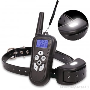 Dog Training Collar with Remote - Waterproof Shock Collar for Dogs Upgrade 550Yards Bark collar with Night light Beep Vibration and Electric Shocking Rechargeable for Up to 3 Dogs - B07DJ3QQCX