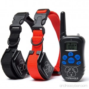 Dogs Shock Collar Training Anti-Bark Collar With Remote Rechargeable Beep Vibration Static Pets - B073TSC3KK
