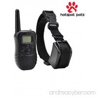 Hot Spot Waterproof Rechargeable LCD Shock Control Pet Dog Training Collar with 100 Level of Vibration + 100 Level of Static Shock - B00V3MXE5M