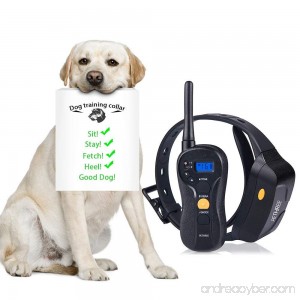 Pethree Dog Training Collar Rechargeable and Waterproof 660yd Remote Dog Shock Collar with Beep Vibration Shock Electronic Collar for All Size Dogs (10Lbs - 100Lbs) - B072LQV3NR