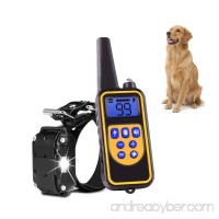 Shock Collar for Dog Training Collar with Remote 800 Yards Pet Trainer Rechargeable and Waterproof 1-99 Level of Shock and Vibration - B07C1NVDNX
