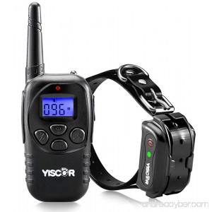 Shock Collar for Dogs YISCOR Upgraded Dog Training Collars Remote Waterproof and Rechargable with Shock Vibration Beep And Light Electric for Small and Large Dogs 1000Ft Range - B073SN3NBY
