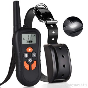 TinMiu Dog Training Collar 2018 Upgraded Collar 1650FT Remote 4 Working Modes with Tracking Light/Beep/Vibration/Shock 100% Waterproof and Rechargeable Shock Collar for Small Medium Large Dogs - B07D9NHSTY