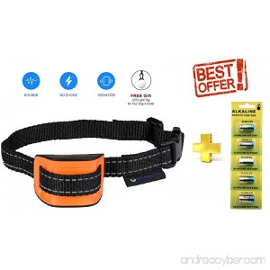 AVA Electric [ULTRA PACK BATTERY X5] Dog Bark Collar Upgrade 2018 - by Battery x5 Work Time - Vibration No Shock - No Bark Collar for Small Medium Large Dogs Best Barking Collar - Pet Safe Waterproof - B07F1ZBYKQ