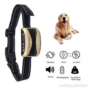 Bark Collar [2018 Latest Chip] Dog No Bark Collar with Beep Vibration and Harmless Shock USB Rechargeable & Waterproof Anti-Barking Collar for Small/Medium/Large Dogs with 7 Levels. - B07CFKTT72