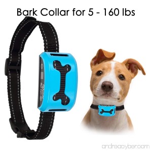 Bark Collar 2018 Rechargeable Waterproof Bark Collars for Medium Dogs Large Small Dog No Bark Collar with Beep / Vibration / Safe Shock and 7 Adjustable Sensitivity Gears for 5lbs-160lbs Dogs - B073TZF75G