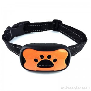 Bark Collar for Dog. Safe Shock Training Device. Anti-Barking Collar for Small/Medium Dogs. Bark Stop Device. Blue/Orange Shape Included. 7 Adjustable Sensitivity Levels for Sound&Shock Bark Control - B06XSNWM8Q
