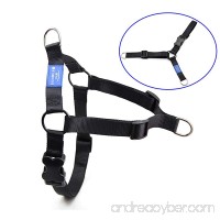 BIG SMILE PAW Adjustable Dog Harness No-Pull Front Leash Clip Dog Harness for Walking and Training(Black) - B0776P1PJT