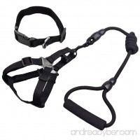 UEETEK Adjustable Dog Harness Leash Collar Set Dog Leash Lead with Foam Handle Black - B072M4WG3Z